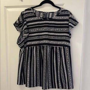 Stylish Black and White blouse